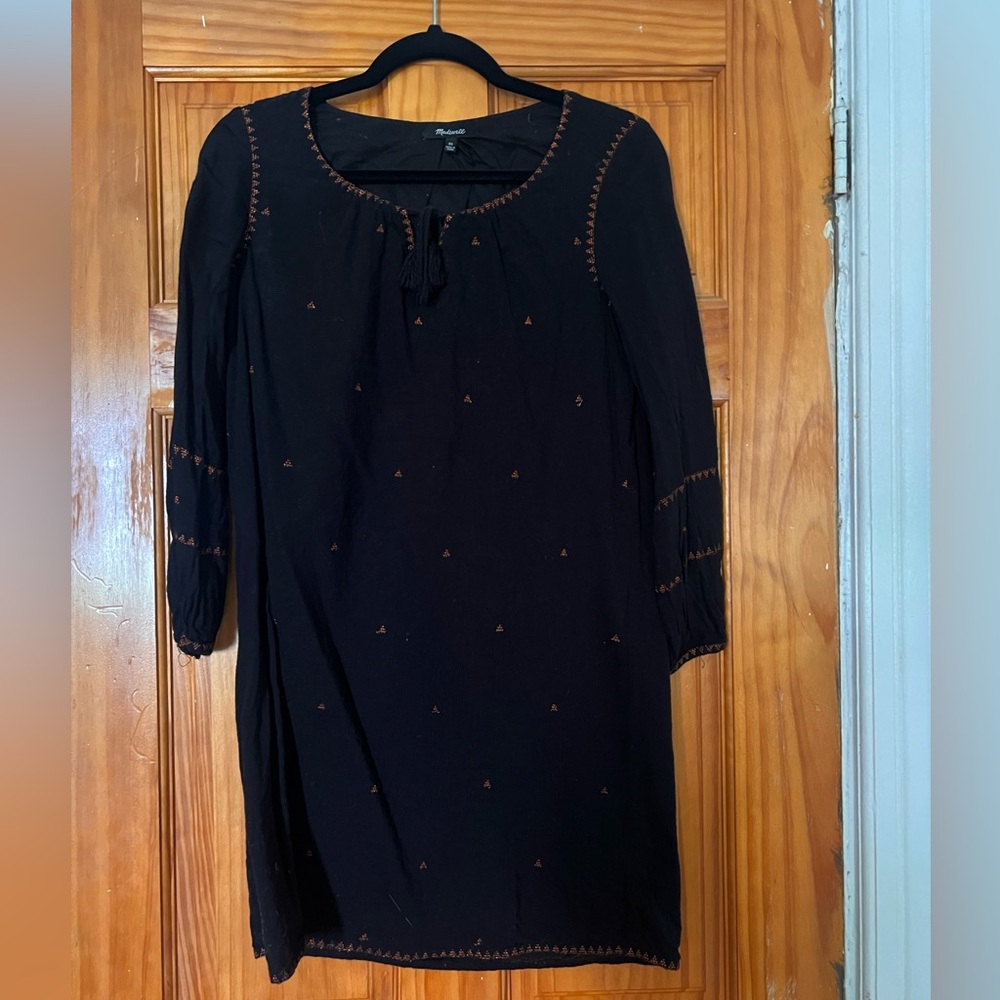 Madewell Tunic Dress with Copper Embroidery